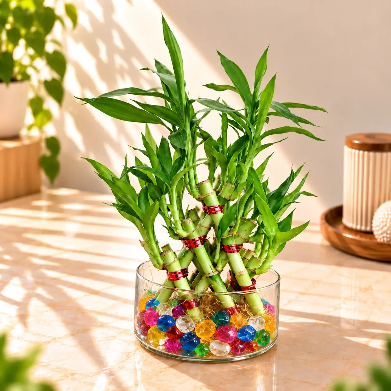 pyramid_shape_lucky_bamboo_with_gel